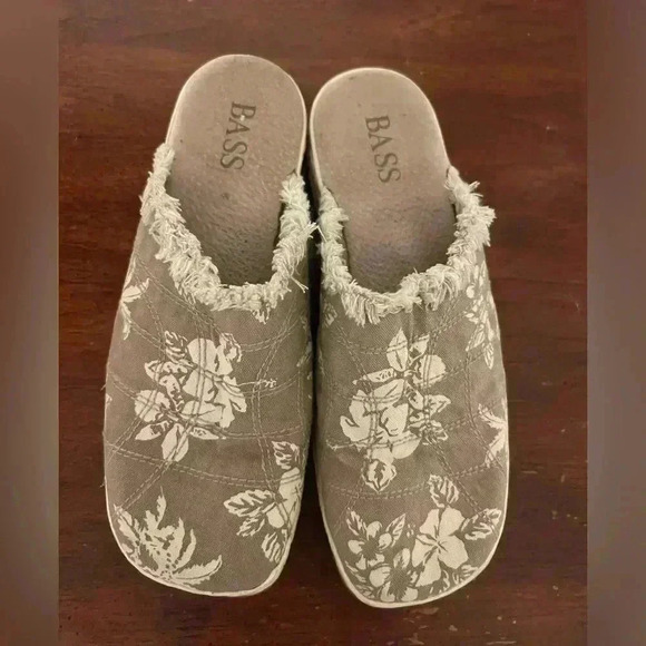 Bass canvas slip on mules Leshia print shoes size 7.5 - Picture 5 of 10